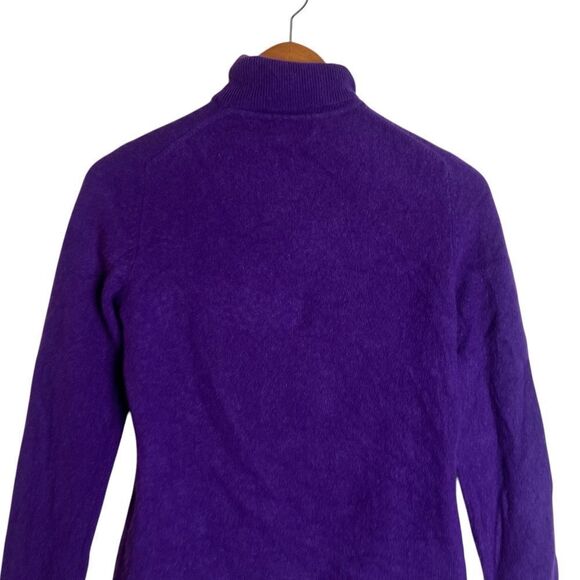Lord & Taylor purple 100% cashmere turtle neck sweater - Picture 5 of 7